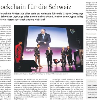 Mehr Blockchain für die Schweiz