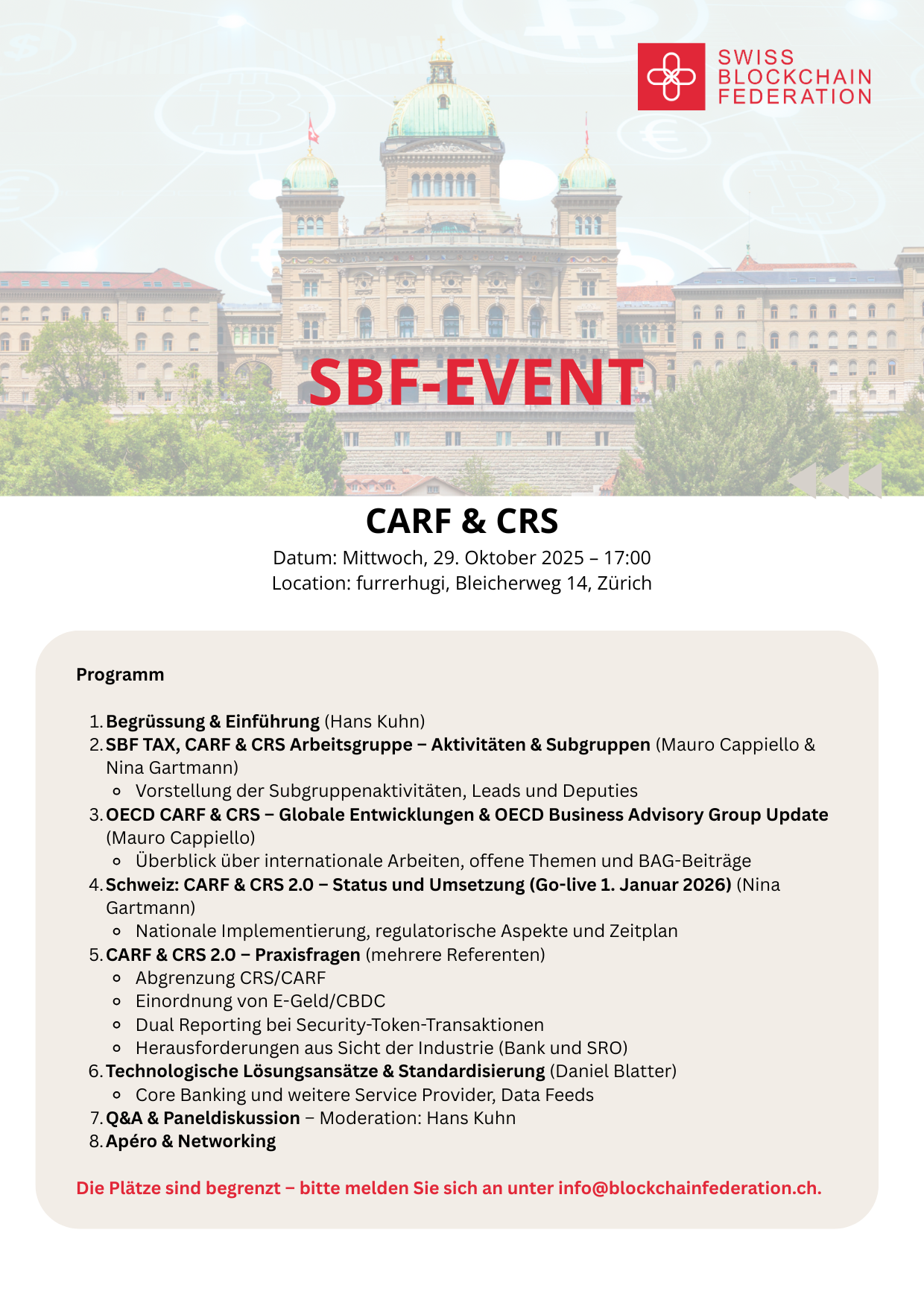 CARF & CRS: Get Ready for the New Reporting Obligations! - Swiss Blockchain  Federation